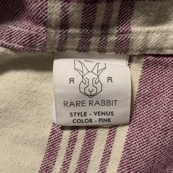 Men’s Rare Rabbit Venus “Pink” Flannel Maroon Small - Picture 5 of 6